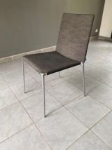 Lot de 4 chaises gris Alma Roberto Barbieri x B&amp;B Italia