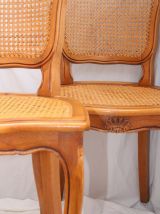 Chaises Louis XV coquille et pieds volutes