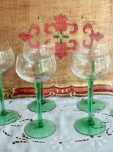 6 verres à vin d'Alsace verres à pied , verres ballon