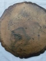 plateau  florentin  en bois peint , vintage