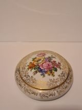 Boîte en Porcelaine de Limoges Artistique, décor floral