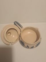 Poêlon en céramique de Longchamp décor floral