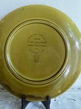 Plat à tarte Chambord en faÏence barbotine de Gien