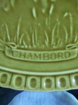 Plat à tarte Chambord en faÏence barbotine de Gien
