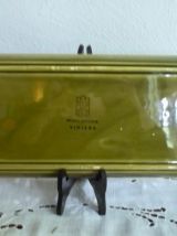 plat à  cake vintage en faÏence barbotine de Gien Chambord