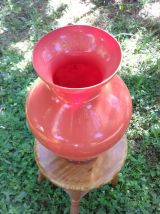 Joli vase en opaline - Décor paon 