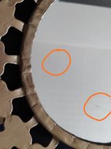 miroir rond en métal doré