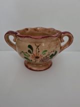 Coupe en faïence de Jemappes décor Floral