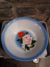 Très grande bassine / plat en tôle émaillée 