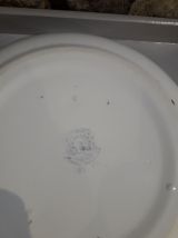 Très grande bassine / plat en tôle émaillée 