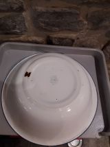 Très grande bassine / plat en tôle émaillée 