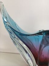 Grande coupe verre de Murano, italie, 40 cm, 1960