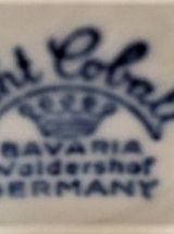 vase porcelaine bleu Bavaria doré à l’or fin, 30cm 