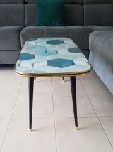 Table basse vintage,pieds compas