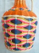 bouteille scoubidou, vintage 