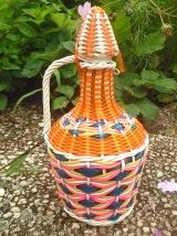 bouteille scoubidou, vintage 