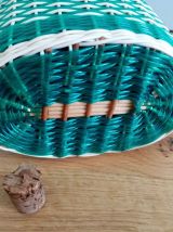 Bouteille scoubidou Viresa turquoise avec capuchon