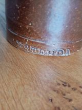 Bouteille haute avec anse en grès émaillé marron Amsterdam