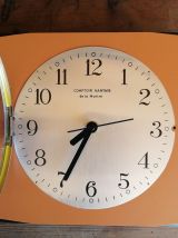 Horloge formica vintage pendule murale "Comptoir Nantais"