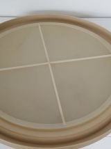 Miroir rond mural couleur crème 