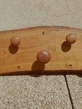 pateres  , porte manteau  en  chene, vintage