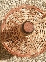 dame jeanne , bonbonne recouverte osier , vintage