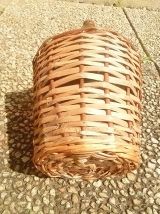 dame jeanne , bonbonne recouverte osier , vintage