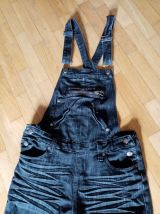 Salopette femme S en jeans bleu foncé