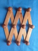 patere murale accordeon  en bois , vintage