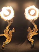 appliques murales fleurs art déco