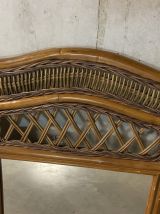 Miroir en rotin années 60