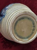 Vase Pichet Vintage Aux Couleurs Bleues Dégradées En Céramiq