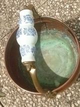 jardinière , cache pot  en cuivre , vintage