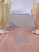 coupelle vintage dauphin en verre transparent