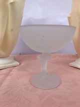 coupelle vintage dauphin en verre transparent