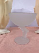 coupelle vintage dauphin en verre transparent