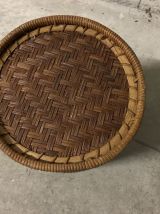 Corbeille à papier en rotin