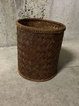 Corbeille à papier en rotin