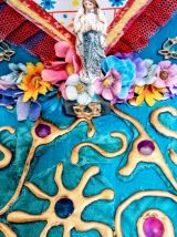 Niche de la Vierge Marie, bois, bohème, kitsch