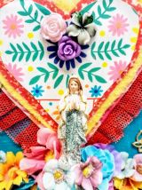 Niche de la Vierge Marie, bois, bohème, kitsch