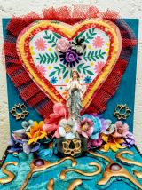 Niche de la Vierge Marie, bois, bohème, kitsch