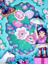 Cadre Playmobil rose personnalisable, fille, licorne