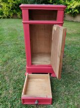 Table de chevet bois et marbre début XXème