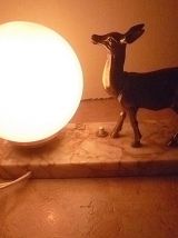 lampe a poser sur socle marbre ,vintage