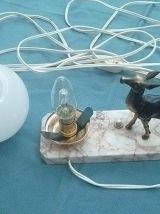 lampe a poser sur socle marbre ,vintage