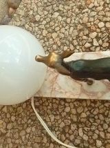 lampe a poser sur socle marbre ,vintage