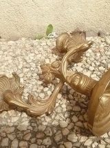 chandelier 2 bougies en laiton ,vintage