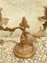 chandelier 2 bougies en laiton ,vintage