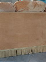 Canapé lit vintage 3 places velours