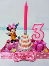 Bougeoir d'anniversaire Minnie Mouse, bougie chiffre